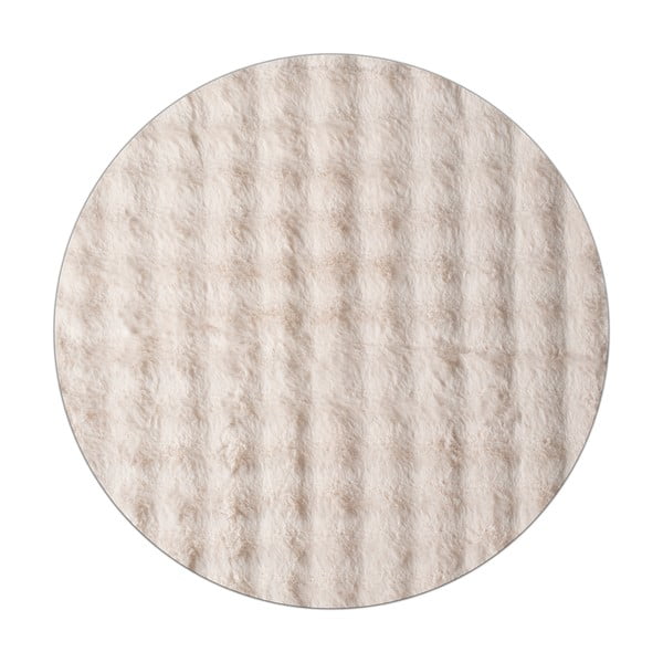 Tappeto beige rotondo lavabile ø 155 cm Bubbly - Oyo Concept