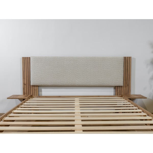 Letto matrimoniale beige con rete inclusa 140x190 cm Lior – Bobochic Paris-image-3