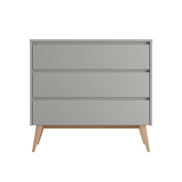 Cassettiera bassa grigia per bambini 100x52,5 cm Swing - Pinio-image-1