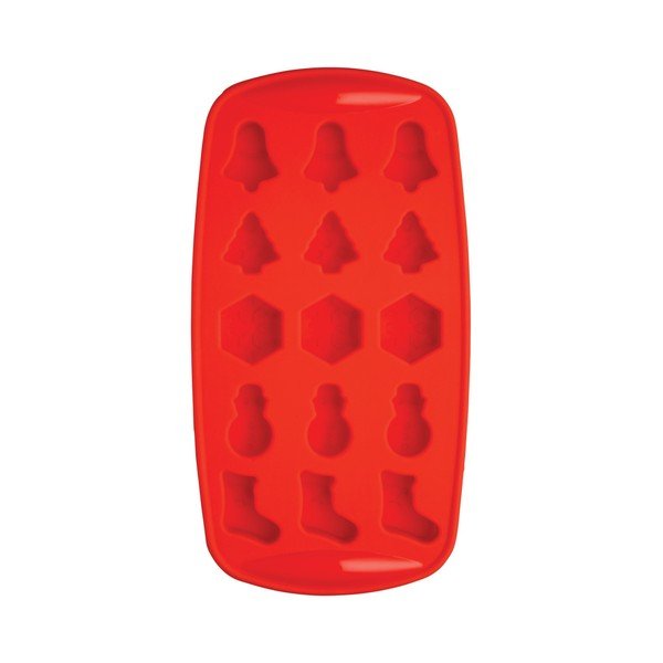 Červená forma na led Kitchen Craft Ice Cube Tray