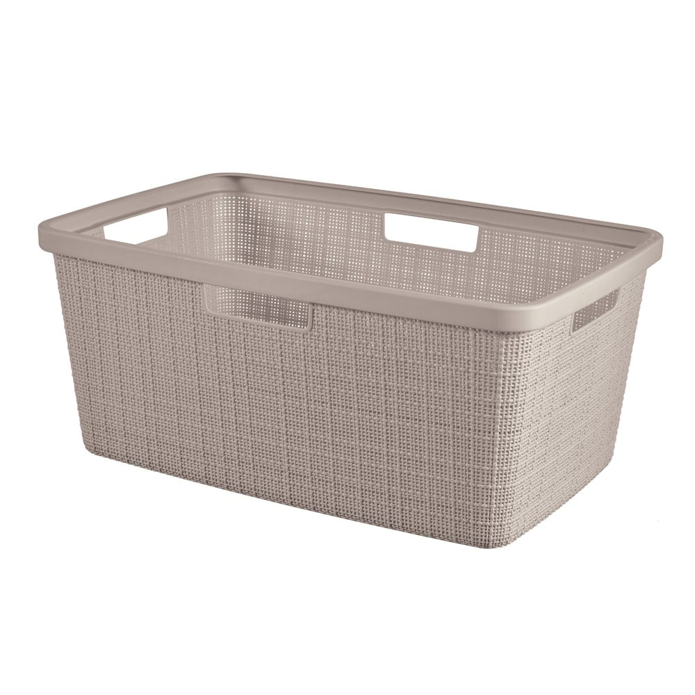 Cesta per il bucato grigio tortora in plastica 46 l Jute – Curver | Ceste per il bucato