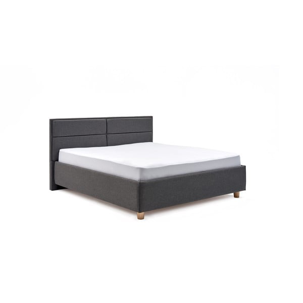 Letto matrimoniale grigio scuro con contenitore Grace, 180 x 200 cm - ProSpánek