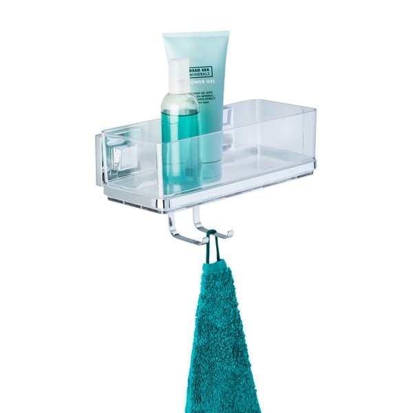 Ripiano autoportante con 2 ganci Vacuum-Loc, capacità di carico fino a 33 kg Quadro - Wenko-image-2