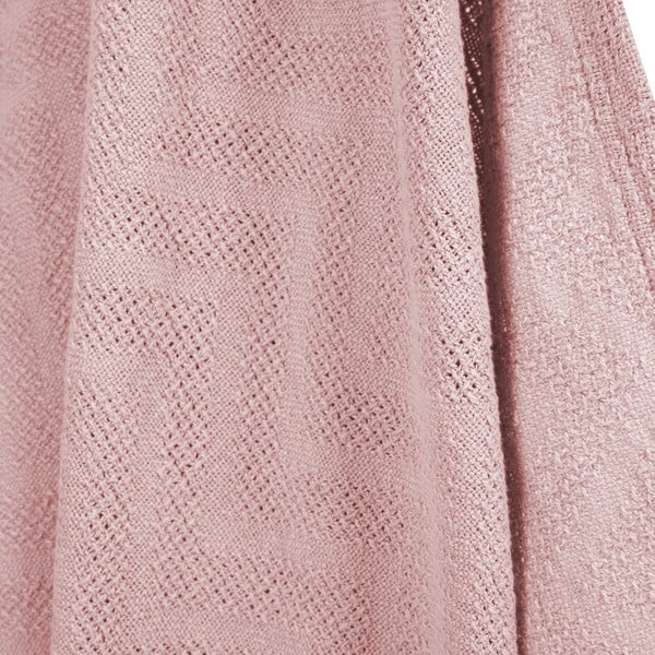 Coperta per neonati in cotone organico lavorato a maglia rosa 80x80 cm Lil Planet - Roba-image-3