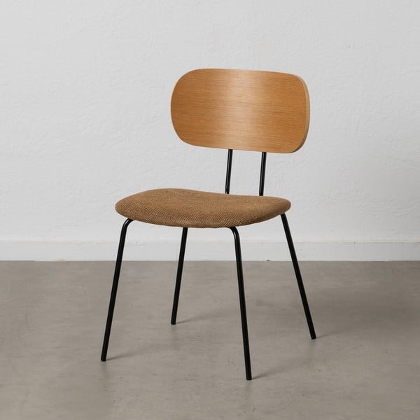 Set di 4 sedie da pranzo marroni con schienale in legno Cleo - Ixia-image-1