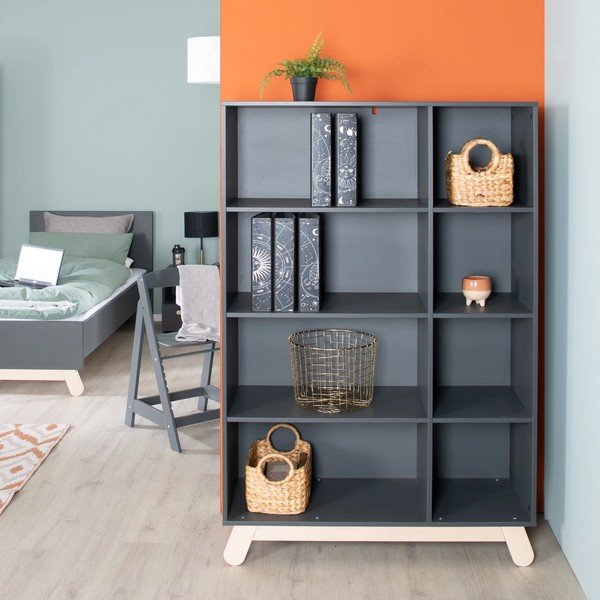 Libreria per bambini antracite 107x159 cm Jara - Roba-image-1