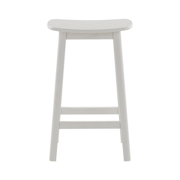 Sedia da bar bianca in frassino massiccio (altezza della seduta 65 cm) Selene – Jotex-image-3