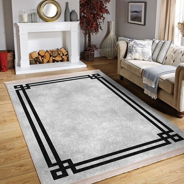 Tappeto nero e grigio 160x230 cm - Mila Home-image-3