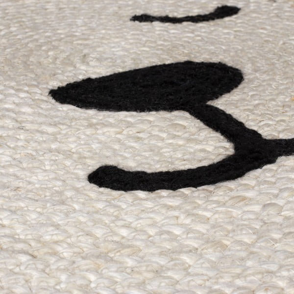 Tappeto per bambini di colore naturale in iuta tessuto a mano 100x100 cm Leo Lion – Flair Rugs-image-3