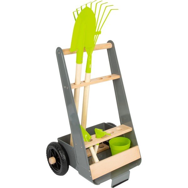 Carrello con set da giardinaggio per bambini - Legler