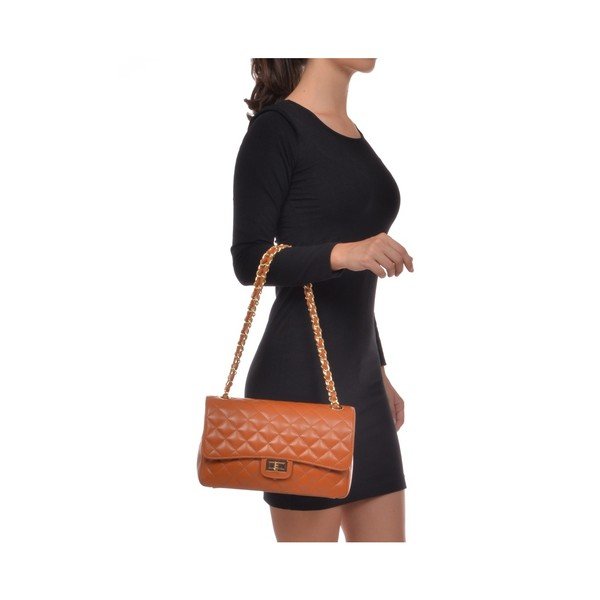 Koňakově hnědá kožená kabelka Isabella Rhea Swift Cognac-image-1