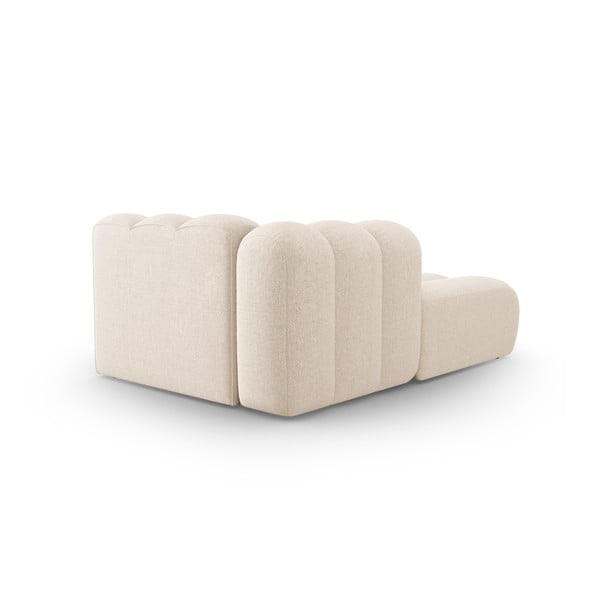 Chaise longue componibile color crema (con penisola a sinistra) Lupine – Micadoni Home-image-4