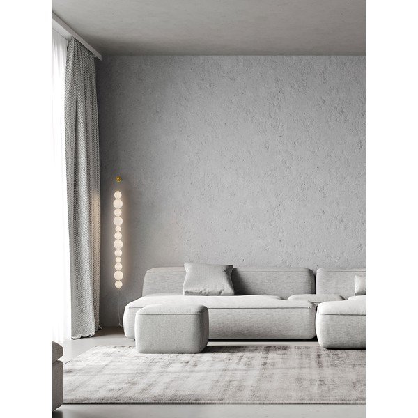 Lampada da parete LED bianca/dorata in metallo con intensità regolabile Perla – Nova Luce-image-1