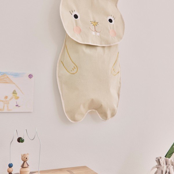 Organizer da appendere color crema in tessuto 40x1x82 cm Darling Rabbit – OYOY Mini-image-3