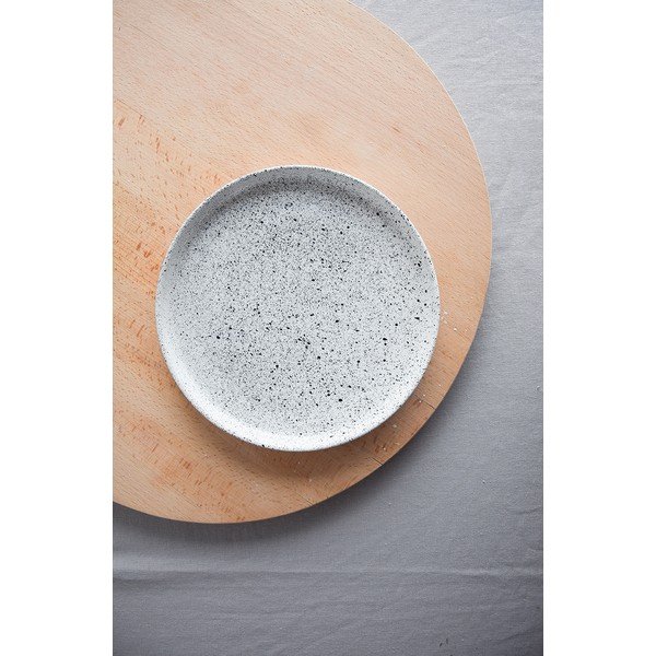 Piatto piccolo in gres bianco e nero , ø 20 cm Mess - ÅOOMI-image-4