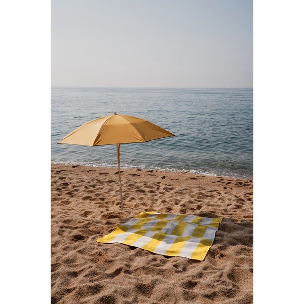 Telo mare giallo in cotone 100x160 cm Su – noo.ma-image-1