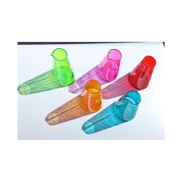 Set di decanter e 2 bicchieri rossi realizzati a mano Ponza - Surdic-image-1