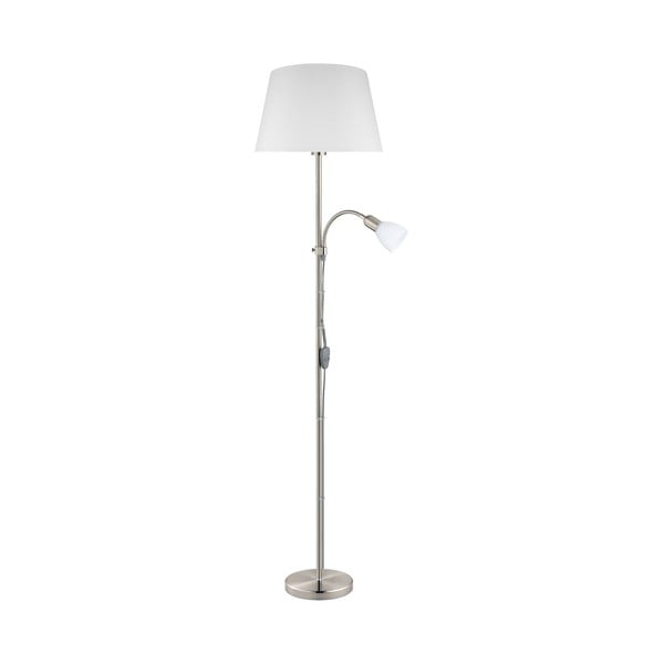 Lampada da terra grigia con paralume in vetro/con paralume in tessuto (altezza totale 170 cm) CONESA – EGLO