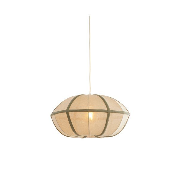 Lampadario color crema con paralume in tessuto Mirelys – Light & Living-image-2