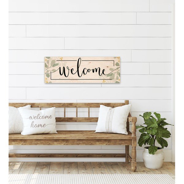 Decorazione murale Welcome, 25 x 70 cm - Styler-image-1