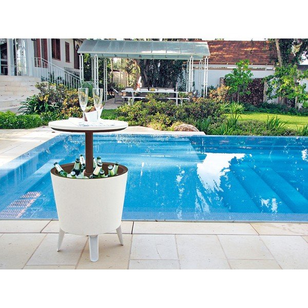 Tavolo da giardino rotondo in plastica con vaschetta per il ghiaccio ø 49,5 cm Cool - Keter-image-3