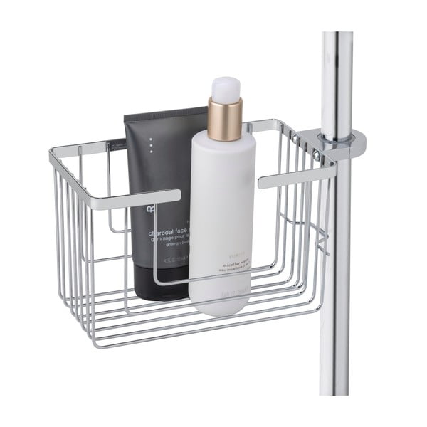 Mensola da bagno senza foratura color argento lucido in acciaio inox Valognes – Wenko-image-3