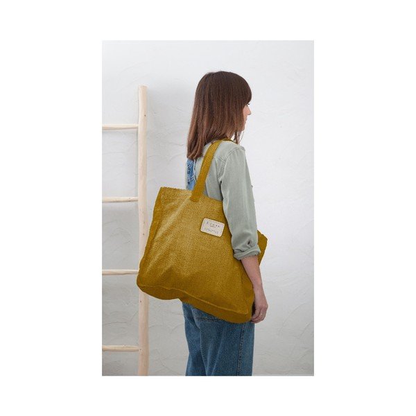 Borsa in tessuto Senape, larghezza 42 cm - Really Nice Things-image-1