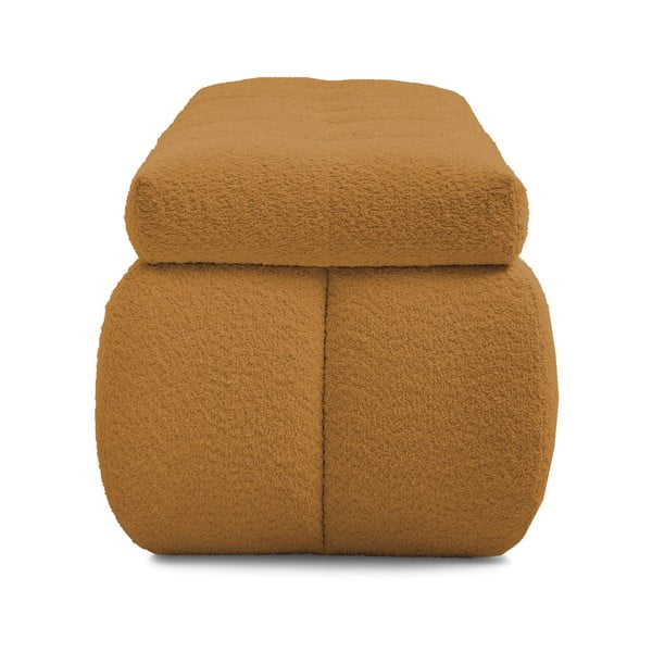 Panca in tessuto bouclé color senape Mont Blanc - Bobochic Paris-image-3