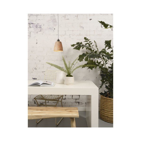 Lampada a sospensione realizzata con trucioli di legno Sequoia - Good&Mojo-image-4
