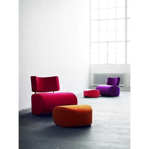 Sedia a dondolo turchese con poggiapiedi Apollo - Softline-image-2