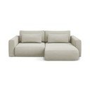 Divano angolare beige allungabile/con contenitore (con penisola a destra/con chaise lounge) Kapua – Makamii