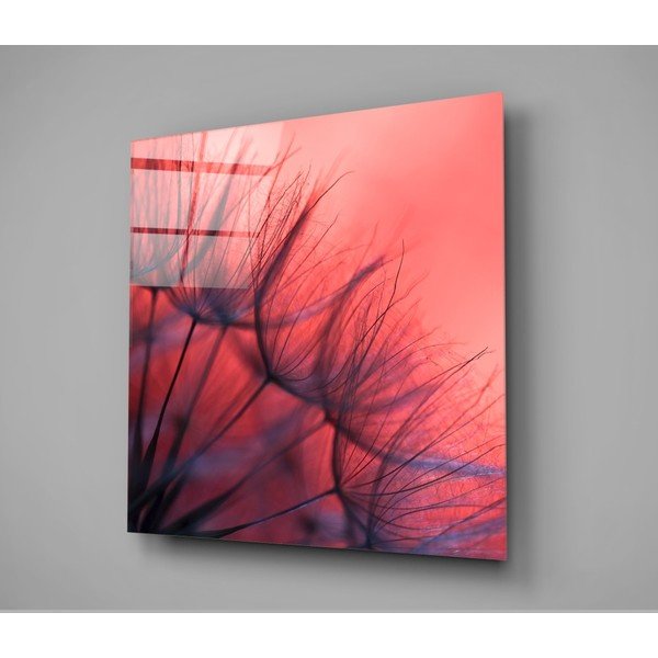 Pittura su vetro , 40 x 40 cm Red Dandelion - Insigne-image-3