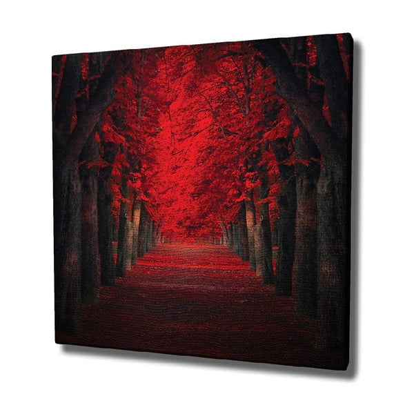 Pittura murale su tela Alberi rossi, 45 x 45 cm - Wallity