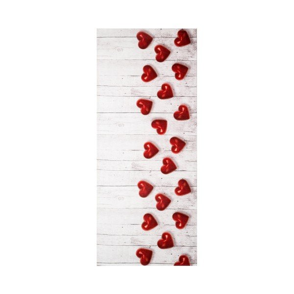 Vysoce odolný běhoun Floorita Hearts, 58 x 140 cm-image-1