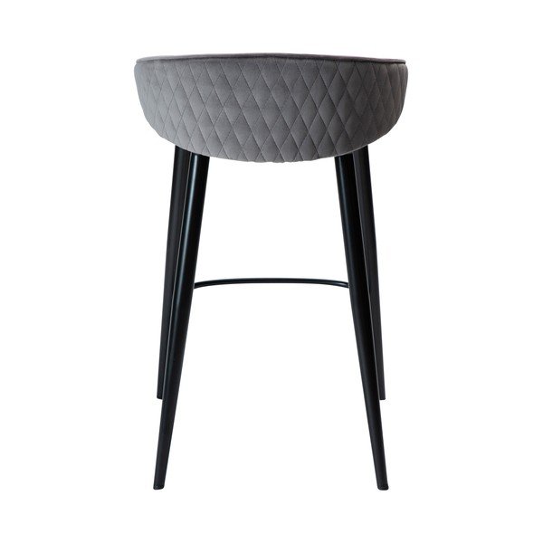 Sgabello da bar in velluto grigio 80 cm Dual - DAN-FORM Denmark-image-4