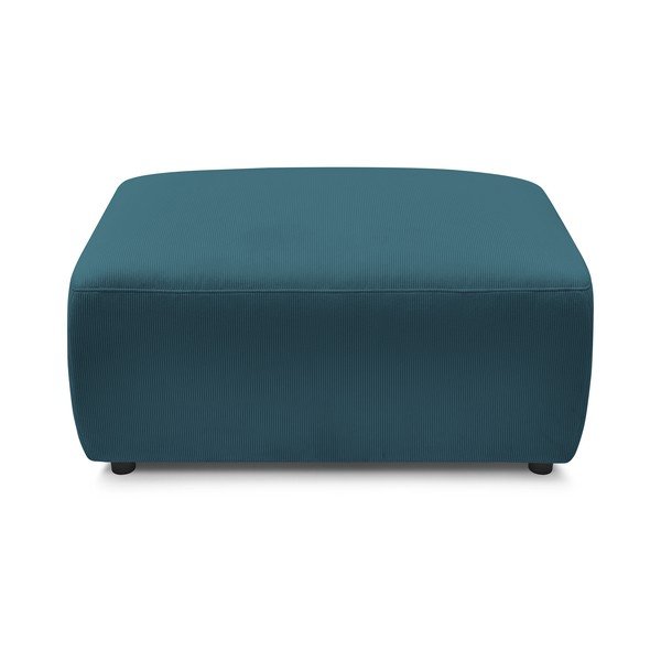 Pouf in velluto a coste blu Envy - Bobochic Paris-image-3
