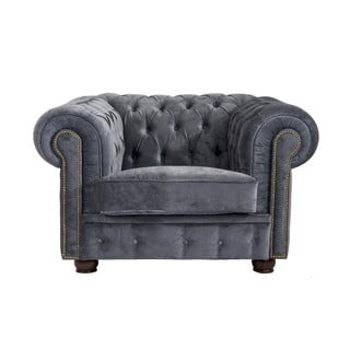 Poltrona grigia Velvet Norwin - Max Winzer