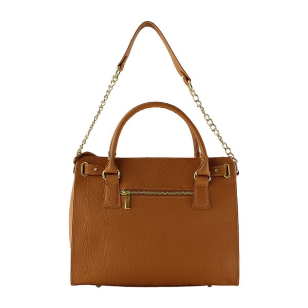 Borsa in pelle marrone cognac Monica - Chicca Borse-image-2