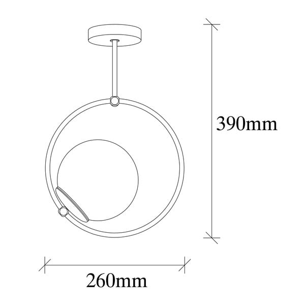 Lampadario nero con paralume in vetro Chandelier – Opviq lights-image-3