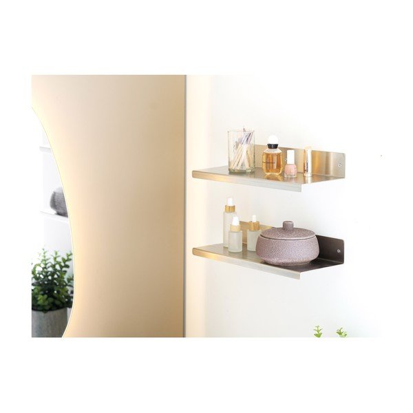 Mensola argentata in acciaio 40 cm Nagoya – House Nordic-image-2