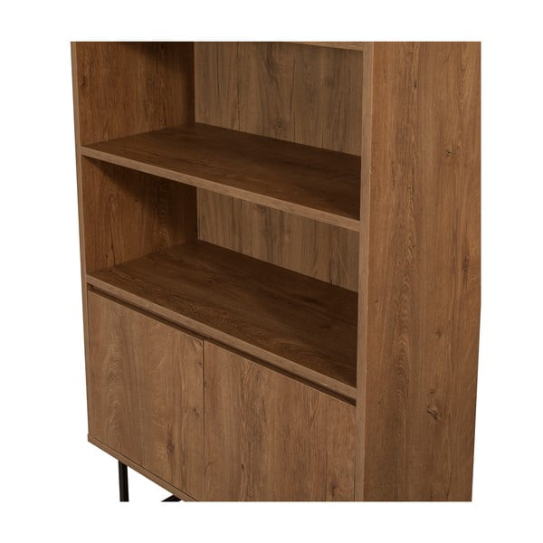 Libreria colore naturale in noce 80x182 cm Rodez - Kalune Design-image-4