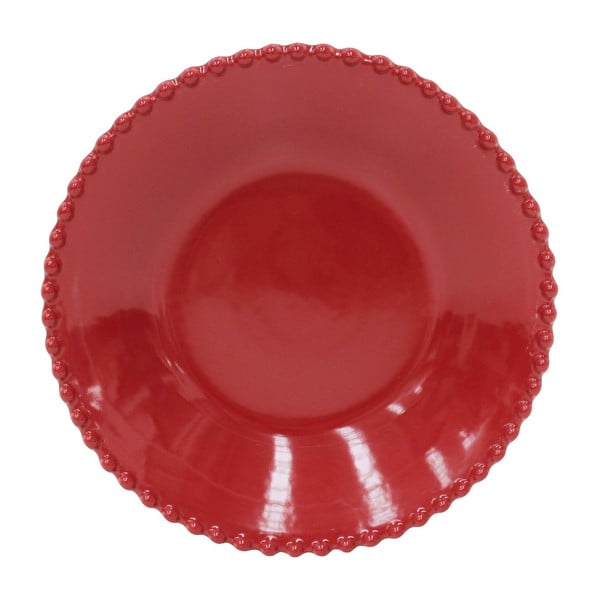 Piatto fondo in gres rosso rubino Pearl, ⌀ 24 cm - Costa Nova
