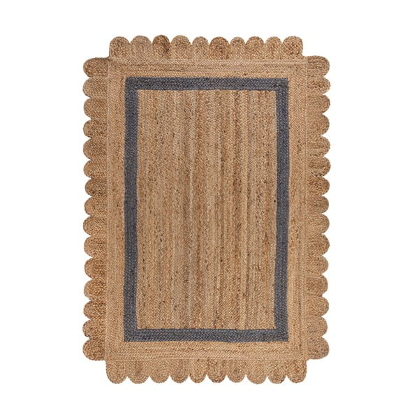Tappeto grigio/di colore naturale in iuta tessuto a mano 160x230 cm Grace Grey – Flair Rugs