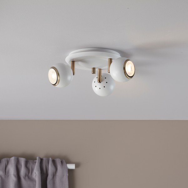 Lampada da soffitto bianca con dettagli dorati Coco - Markslöjd-image-1