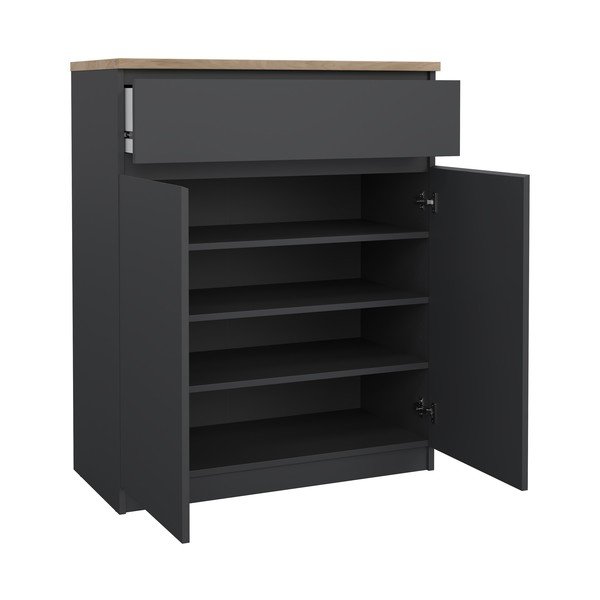 Credenza grigio scuro 80x100x40 cm Naia – Tvilum-image-2