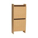 Scarpiera di colore naturale con effetto rovere con ante ribaltabili 50x110x24 cm Forma – Hübsch