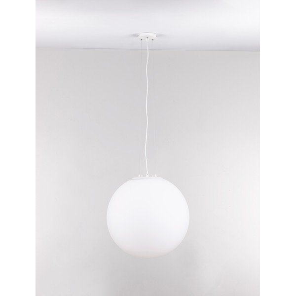Lampadario bianco in vetro ø 50 cm Nevoso – Nova Luce-image-3