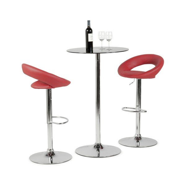 Sedia da bar rossa Atlantis - Kokoon-image-3