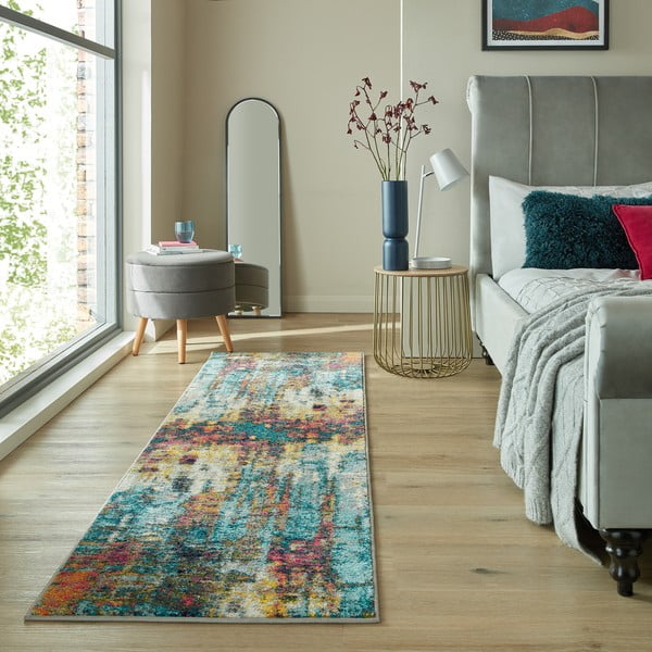 Passatoia tessuta a mano 66x230 cm Spectrum Abstraction – Flair Rugs-image-1