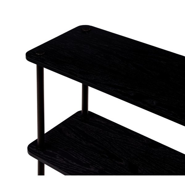 Scaffale nero con effetto rovere 80x163x35 cm Teidi – noo.ma-image-4